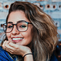 young woman with an attractive smile