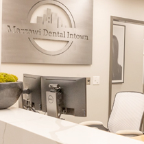 Front desk of Mazzawi Dental Intown