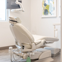 White dental exam chair